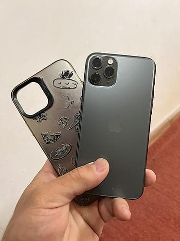 IPhone 11 Pro, Б/у, 64 ГБ, Зеленый, Чехол, 93 % at lalafo.kg IPhone 11 Pro, Б/у, 64 ГБ, Зеленый, Чехол, 93 %