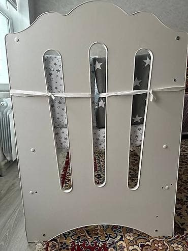 Двухъярусные детские кровати: Детская кроватка с комплектом мягких бортиков и постельным бельём - — 2