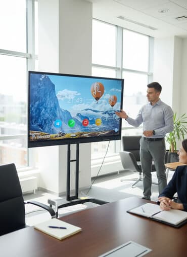 Интерактивная панель DIGITOUCH на мобильной стойке - Диагональ