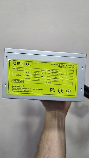 Блок питания, Новый, Delux, 420 Вт, 80 Plus, 420 Вт