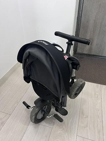 детская коляска с куклой: Детский трехколесный велосипед-каталка QPlay с родительской ручкой и — 3