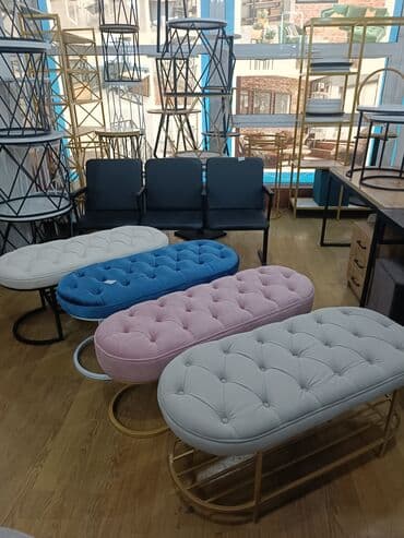 скамейка фото: Банкетка, Новый, С полками, Платная доставка, цвет - Бежевый — 1