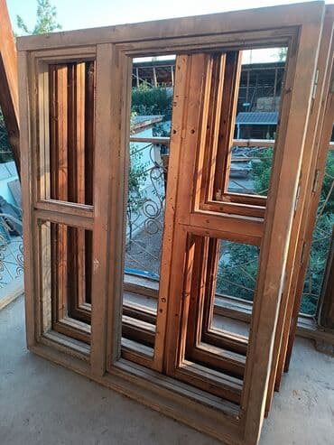 Деревянные оконные рамы стандартного размера:116*145 см.идеально