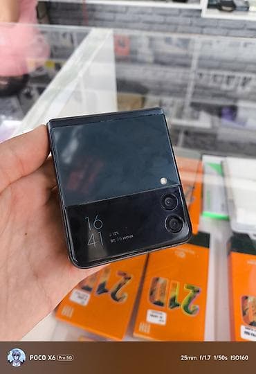 Техника жана электроника: Samsung Galaxy Z Flip 3 5G, Колдонулган, 256 ГБ, түсү - Жашыл, 1 SIM, 2 SIM — 3