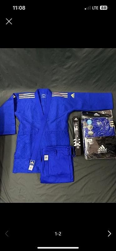 бмс плата: Кимоно для дзюдо Adidas (синее) - Официальная модель Adidas с тремя — 1