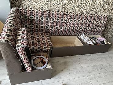 реставрация дивана книжки: Угловой диван, С ящиками — 3