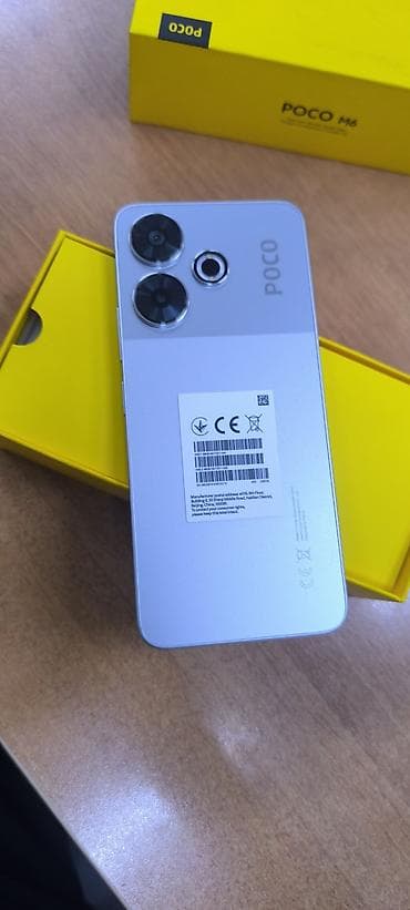 Poco M6, Новый, 256 ГБ, цвет - Серебристый, 2 SIM