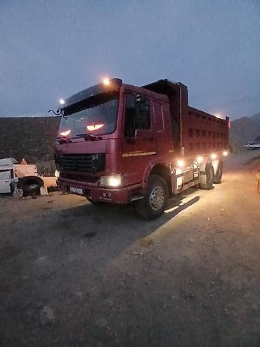 Самосвал 6x4 с прицепом-платформой - Тип техники: тяжелый самосвал с — 6