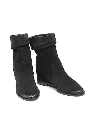 женская обувь б: Женские замшевые ботинки черного цвета. Немецкой фирмы Badura. - — 1