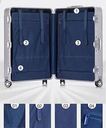 samsung 30: Чемодан на 4 колёсах, серебристый цвет. Особенности: - Корпус из — 6