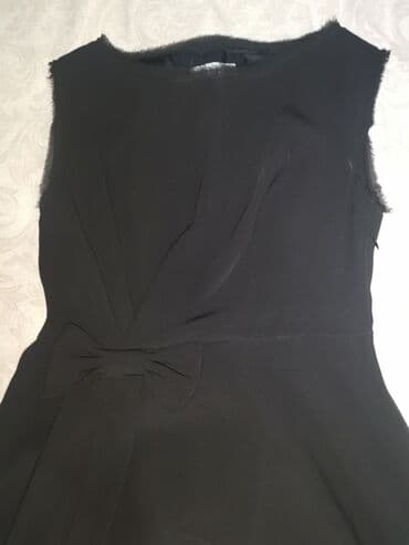 маленькое черное платье для полных: Повседневное платье, Турция, Лето, Короткая модель, Вискоза, Футляр, S — 4