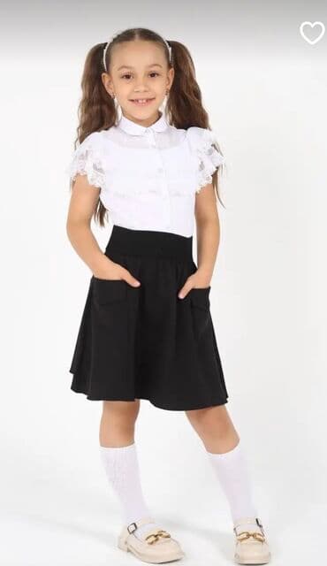 кожанный плащ: Школьная форма, цвет - Черный, Новый — 2