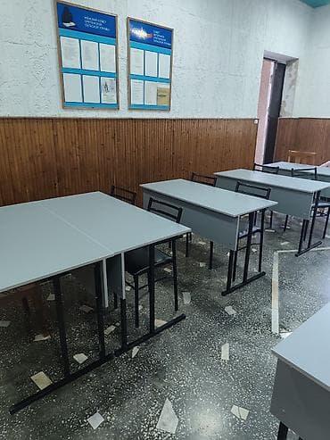 Парты: Парты ученические с каркасом из металла - Двухместные столы — 3