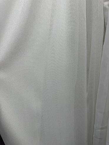 Тюль белый гладкий - Полупрозрачная тюлевая ткань классического