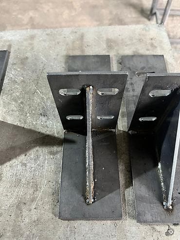 арматура металл: Стальные угловые кронштейны усиленные (комплект 2 шт.) - Материал — 5