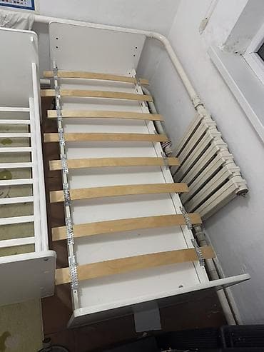 Напольные покрытия: Детская кроватка и манеж для детей, белая - Конструкция 2-в-1 — 3