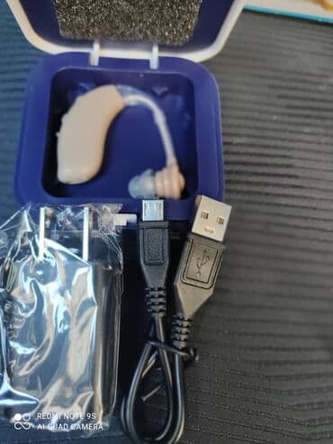 слуховой наушник: Слуховой аппарат заушной хорошего качество на зарядке.Доставка по — 7