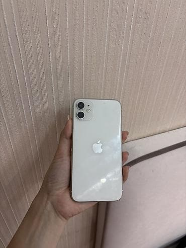 IPhone 11, Б/у, 64 ГБ, Белый, Кабель, 96 %