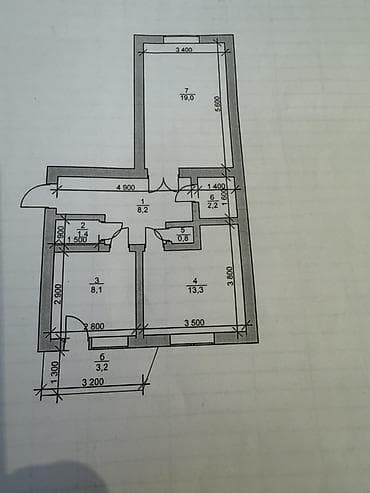 кочкор аренда: 49 м², Эмереги менен — 1
