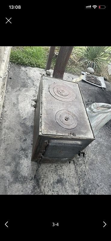 Печь-буржуйка с варочной поверхностью - Топка на твердом топливе