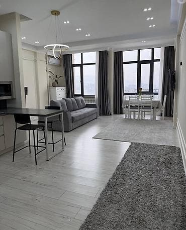 osh flat: 2 комнаты, 60 м², 12 мкр 4 этаж, Евроремонт — 8