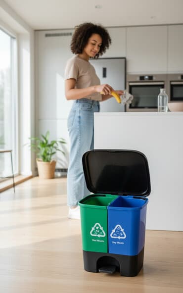 урны для пластиковых бутылок: Контейнеры для мусора и раздельного сбора - Двухсекционная — 1