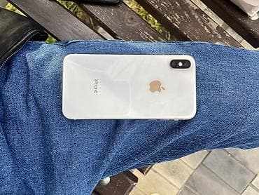 IPhone X, Б/у, 64 ГБ, Белый, Защитное стекло, 73 %