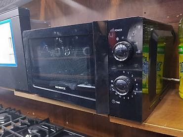 Техника и электроника: Мини-печь KUMTEL, компактная настольная электродуховка черного цвета — 2