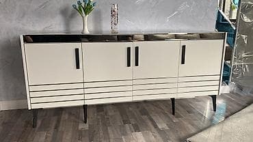 Тумбы и подставки: Тумба и подставка для телевизора, Новый, Напольная, В рассрочку, Бесплатная доставка, цвет - Белый — 4