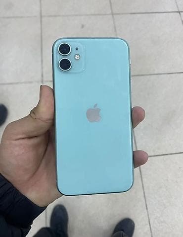 Аудиотехника: IPhone 11, Жаңы, 128 ГБ, Көгүлтүр, Кабель, 78 % — 2