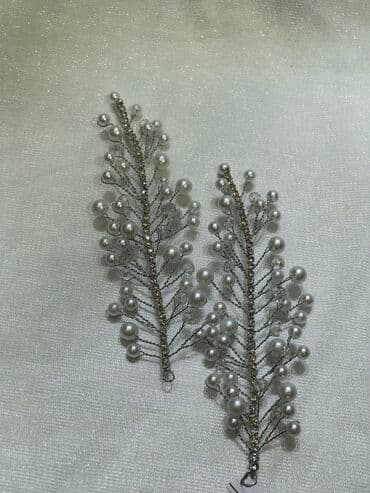 свадебная диадема: Свадебный аксессуар, Свадебная диадема, тиара, Новый, цвет - Серебристый — 9