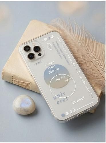 коробки от айфонов: Прозрачный чехол для Iphone 11 с лунным дизайном - Материал: гибкий — 2