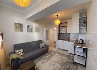 долгосрочная аренда гостиницы: Светлая студия с отдельным санузлом и мини-кухней. Планировка и — 1