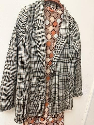 джинсы двойка: Жакет Calliope, размер L - Классический принт «гусиная лапка»/клетка — 3