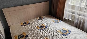 механизм для кровати: Двуспальная кровать с высоким изголовьем и металлическим основанием - — 6