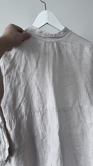 Личные вещи: Повседневное платье, Лето, Длинная модель, Лен, Бохо, L, XL — 6