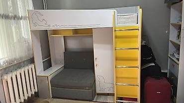 sofa bed: Детский модульный комплекс: кровать-чердак с рабочей/игровой зоной и — 1