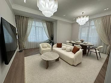 Квартиры: 2 комнаты, 75 м², Асанбай мкр Элитка, 1 этаж, Дизайнерский ремонт — 5