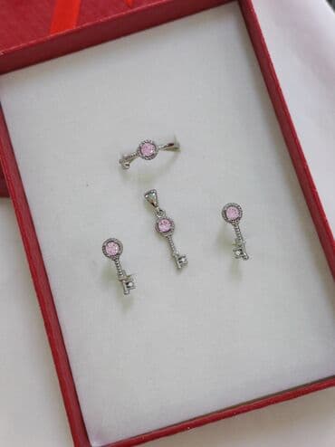 свадебное платье для высокой невесты: Набор украшений, Проба 925, Женские, Новый — 1