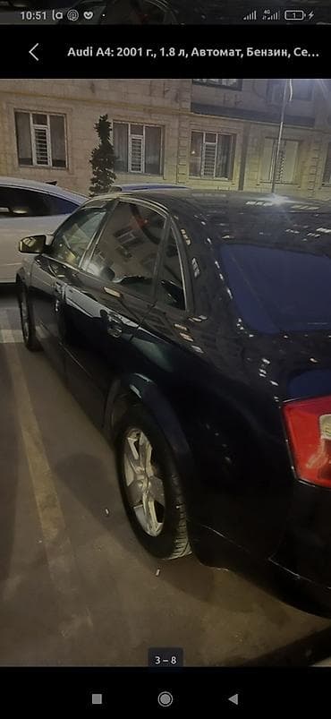 продаю ауди а4: Audi A4: 2001 г., 1.8 л, Автомат, Бензин, Седан — 3