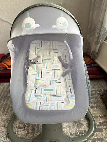 Сантехника: Детский шезлонг, Б/у, Электронная, Другой материал, цвет - Серый — 1