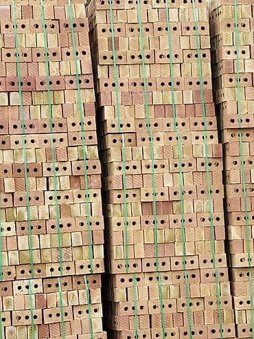 Кыш, курулуш блоктору: Тешиктүү, Бышкан кирпич, Жарым блок, 250×120×90 — 4