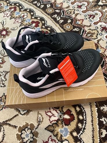 Кроссовки Li-Ning для бега и фитнеса - Цвет: черный верх, белая — 3