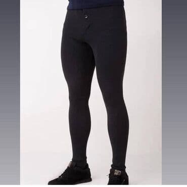 Брюки: Мужские подштанник (ТЕРМО) Мужское белье Термолосины Цвет: чёрный — 1