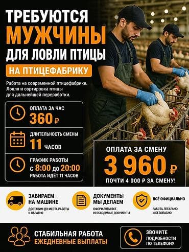 агро hr: Требуется Разнорабочий на производство, Оплата: Почасовая, Без опыта — 1
