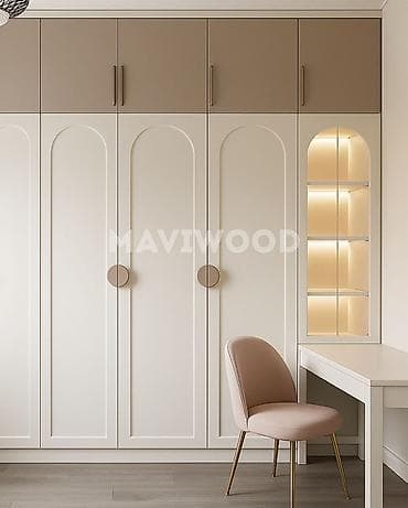 буфет кухоный: Шифоньер, шкаф для одежды, Прямой, МДФ — 4