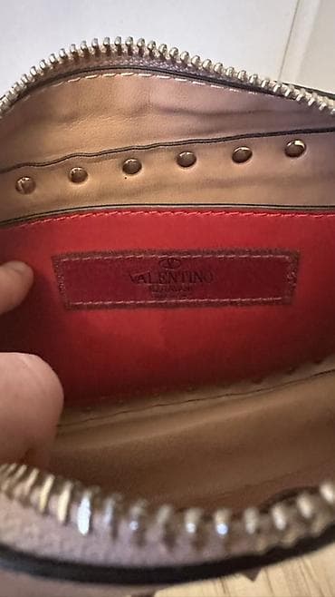 valentino: Классическая сумка, Valentino, Материал: Натуральная кожа, Застежка на молнии, Женские — 4