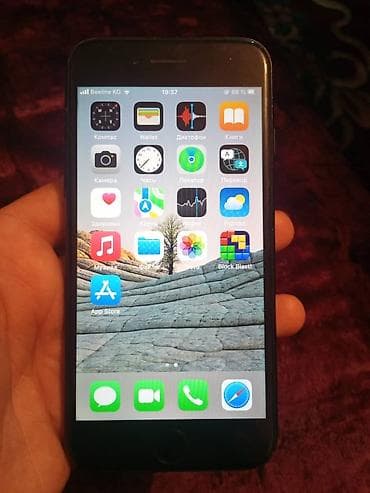 samsung ps: IPhone 7, Б/у, 128 ГБ, Черный, Чехол, 74 % — 1