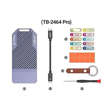 Кейс для ssd с поддержкой USB4 и Thunderbolt 3, 4 Корпус JEYI