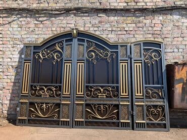 купить ворота с калиткой бу бишкек: Откатные ворота Металлические — 16